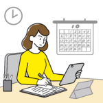 女性のパラリーガルのイラスト画像